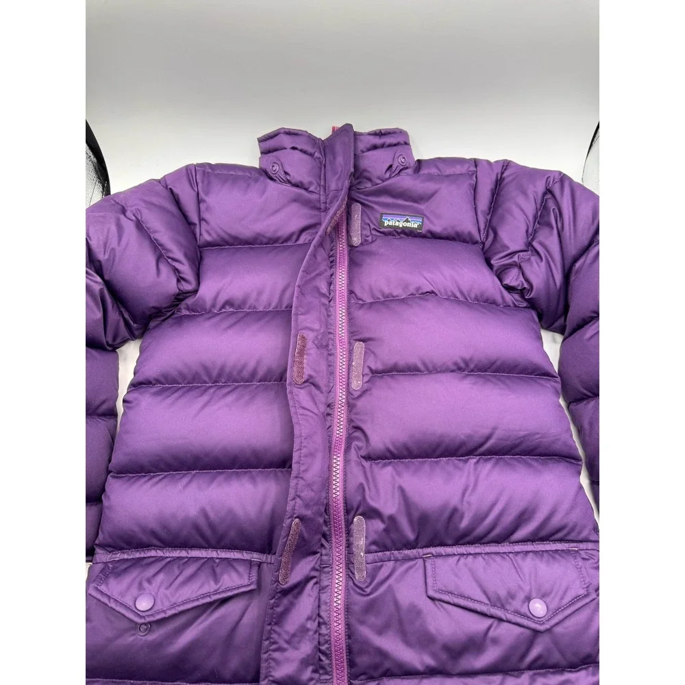 Patagonia Girls XS 5-6 Purple Down Puffer Parka Jacket Quilted Winter Coat